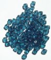 100 5mm Transparent Montana Cube Beads